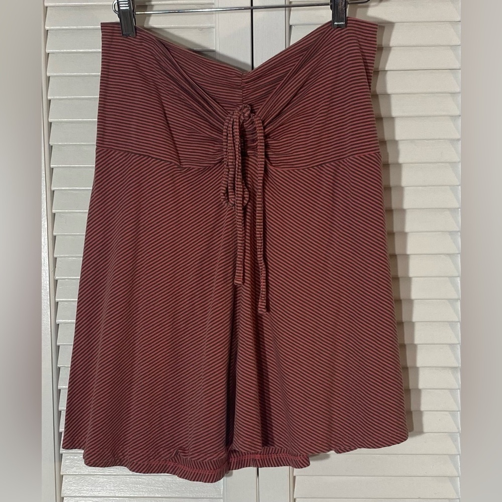 Halter/Strapless Top Size OS Red/Gray Striped Adjustable Bust